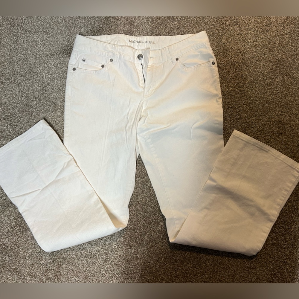Micheal Kors jeans- bootcut white- 6